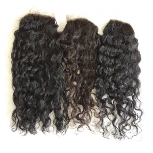 Raw curly lace closures